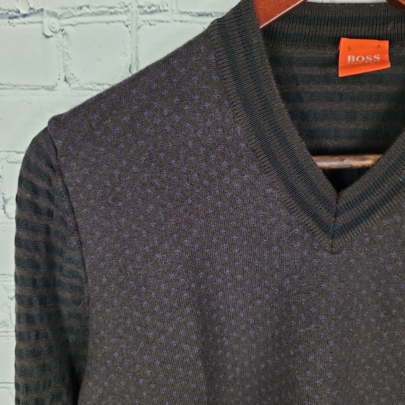 BOSS by HUGO BOSS | wool blend v-neck  sweater - Picture 2 of 8